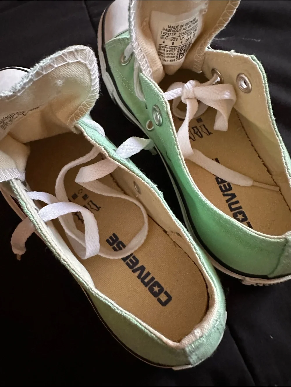 Converse Kids Low-Top Canvas Sneakers in Light Green